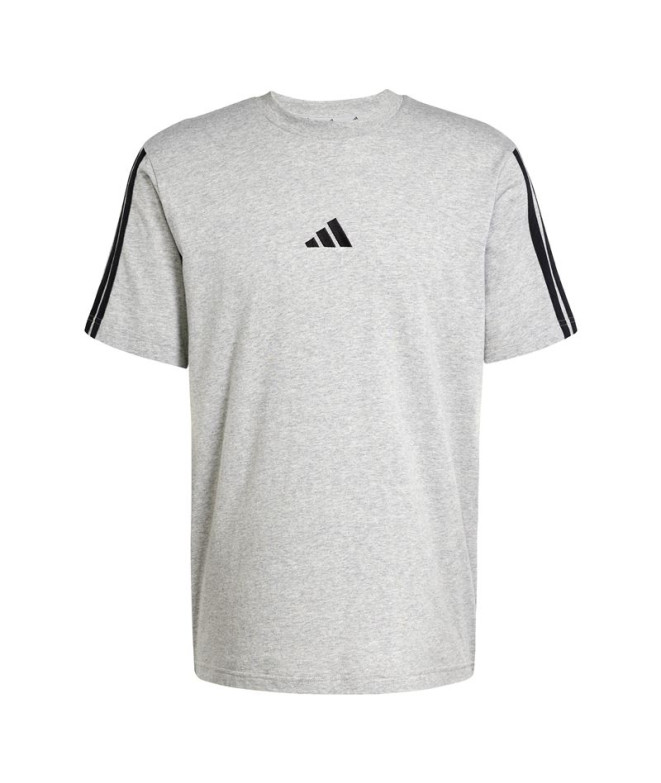 Camiseta adidas 3 Bandas Sj Hombre Gris/Negro