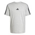 Camiseta adidas 3 Bandas Sj Homem Cinza/Preto