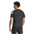 T-shirt de Fitness adidas Gym+ 3 Bandes Homme Noir/Blanc