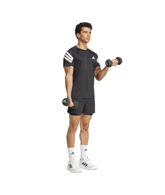 Camiseta de Fitness adidas Gym+ 3 Bandas Homem...