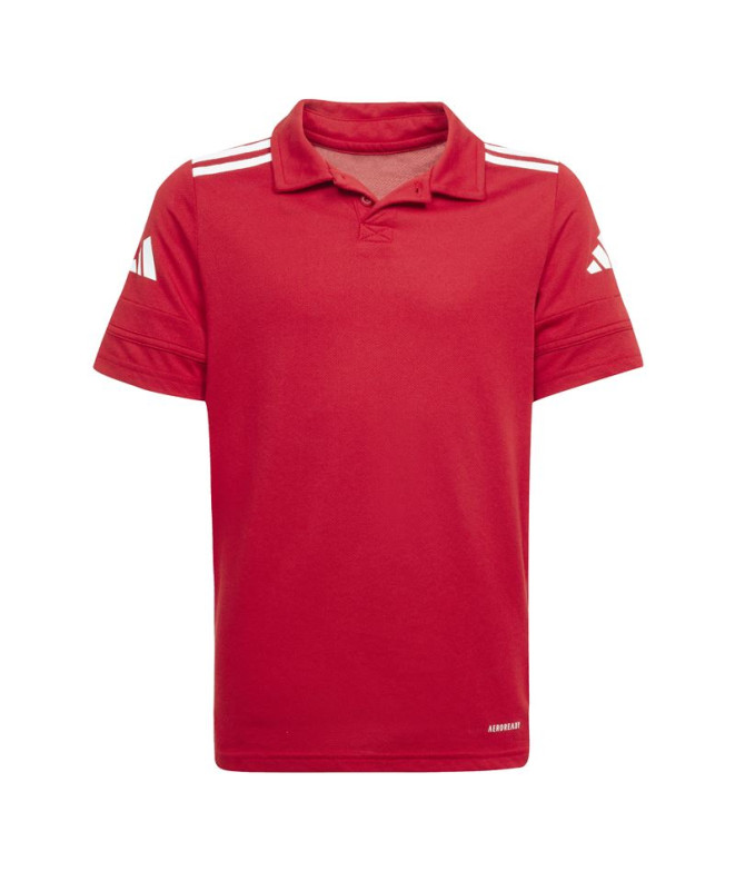 Polo de Fútbol adidas Squadra25 Infantil Granate/Blanco