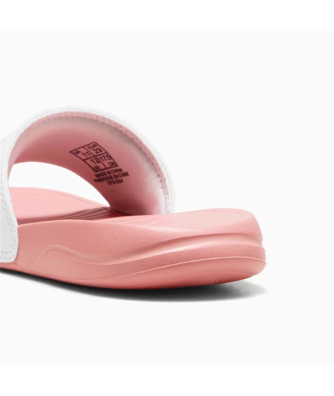 Chinelos Puma Popcat 20 Ps Infantil Rosa/Branco