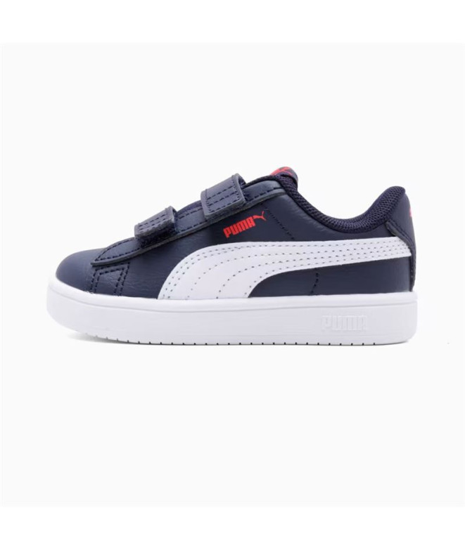Zapatillas Puma Rickie Classic V Infantil Azul Marino/Blanco/Rojo