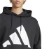 Sudadera adidas Bl Fl Hd Hombre Negro/Blanco