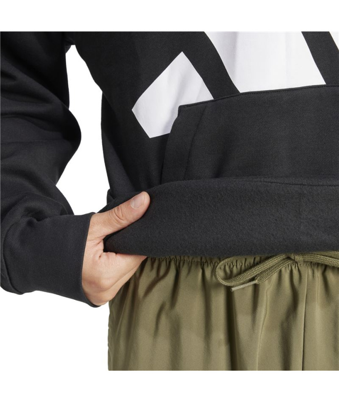 Sweat adidas Bl Fl Hd Homme Noir/Blanc