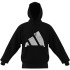 Sudadera adidas Bl Fl Hd Hombre Negro/Blanco