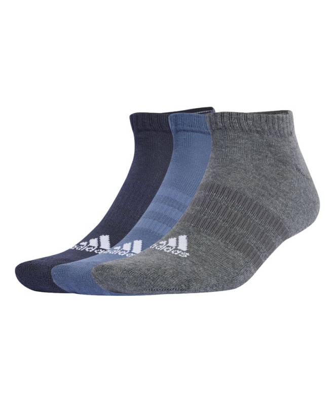 Calcetines adidas Cushioned Sportswear Low Cut 3 Pair Pack Infantil Azul