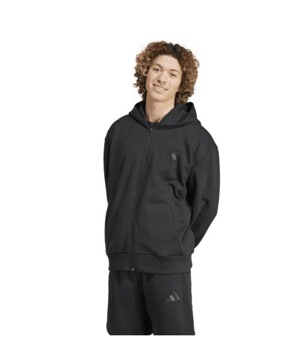 Casaco adidas All Szn Fleece Full Zip Hoodie Homem Preto 2