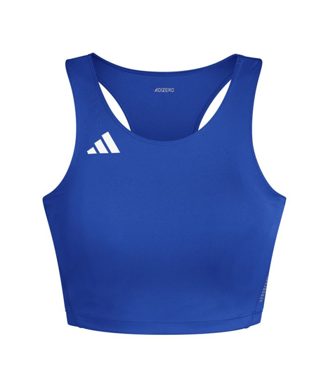 Camiseta de Running adidas Adizero Crtop Mujer Azul