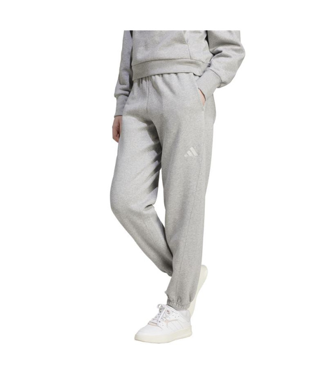 Calça adidas All Szn Fleece Loose Mulher Cinza