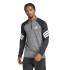 T-shirt de Fitness adidas Gym+ 3 Bandes 1/4 Zip Homme Noir/Blanc