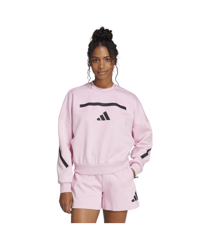 Moletom adidas Z.N.E. Swt Mulher Rosa