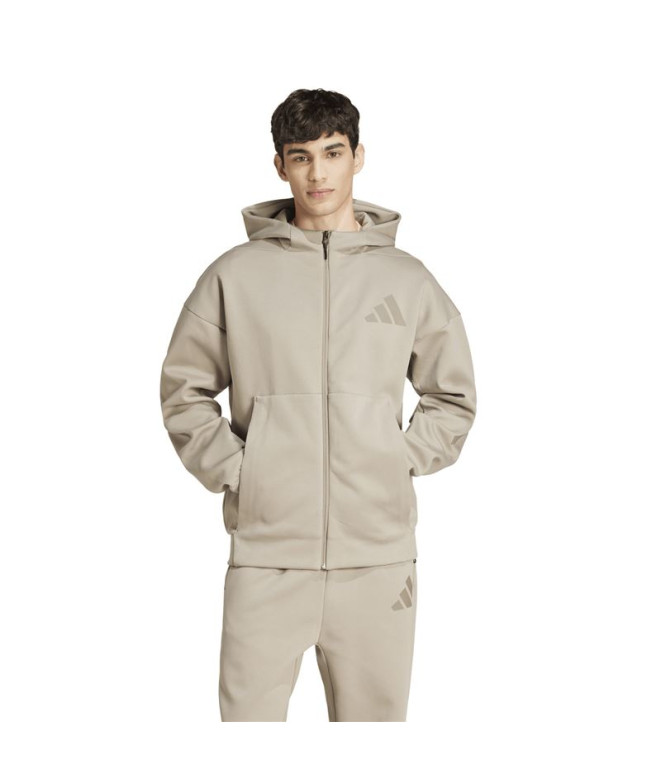 Sweat adidas Z.N.E. Fz Homme Beige
