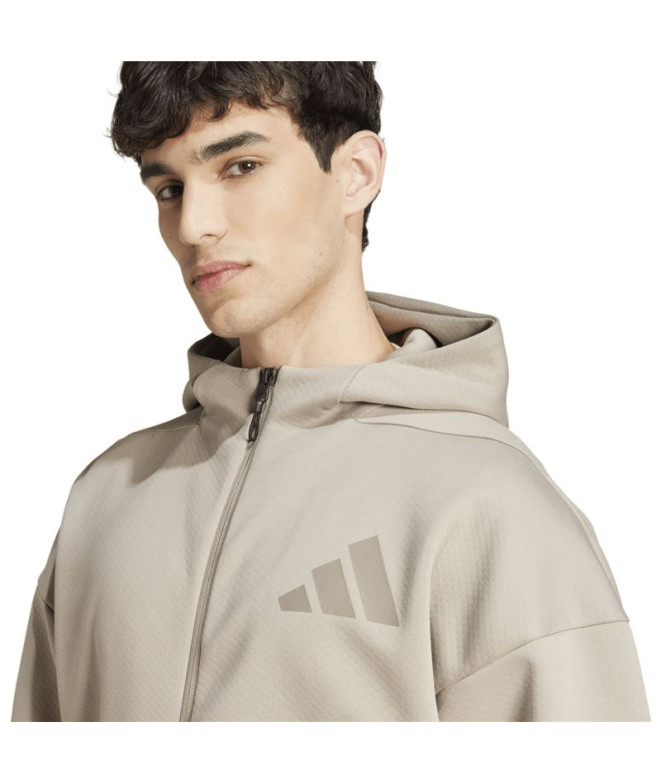 Sudadera adidas Z.N.E. Fz Hombre Beige