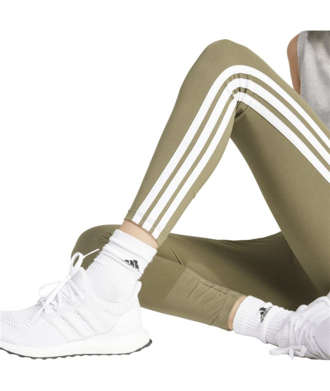 Collants adidas 3Bandas Sj Femme Vert Foncé/Blanc