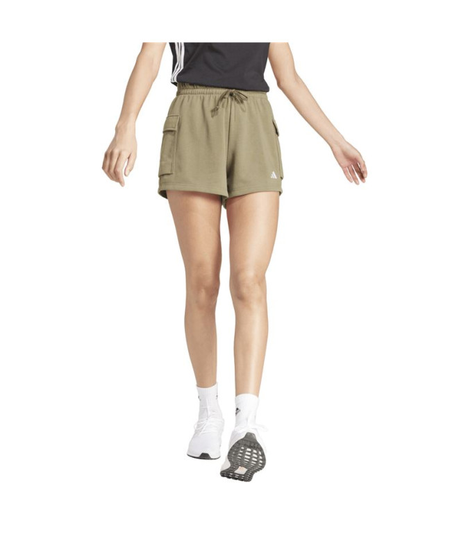 Pantalons adidas Sl French Terry Sho Femme Vert...