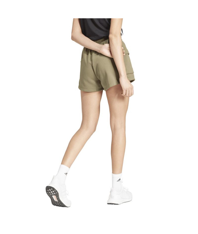 Calça adidas Sl French Terry Sho Mulher Verde...