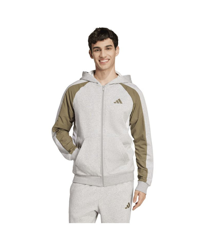 Sweat adidas Ess Cb Fz Hd Homme Gris