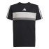 Camiseta adidas 3 Bandas Tib Infantil Negro/Blanco