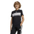 Camiseta adidas 3 Bandas Tib Infantil Negro/Blanco