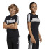 Camiseta adidas 3 Bandas Tib Infantil Negro/Blanco