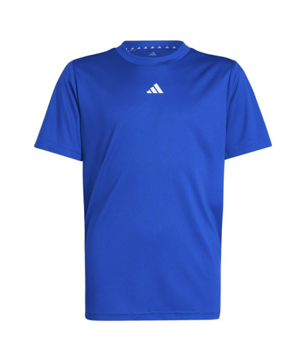 Camiseta de Fitness adidas Tr-Es Infantil Azul/Branco