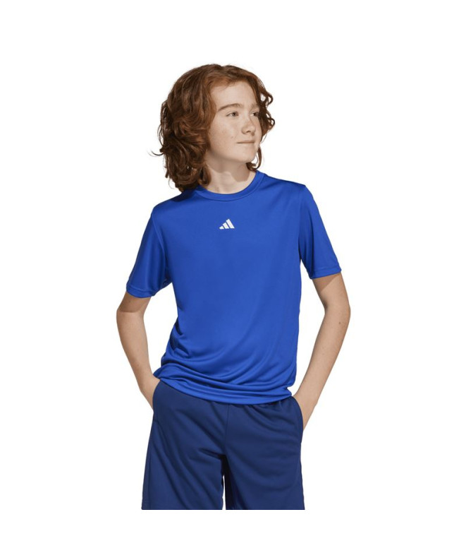 T-shirt de Fitness adidas Tr-Es Enfant Bleu/Blanc