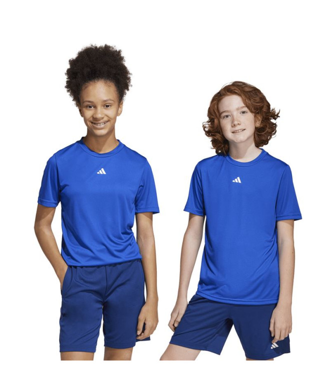 T-shirt de Fitness adidas Tr-Es Enfant Bleu/Blanc