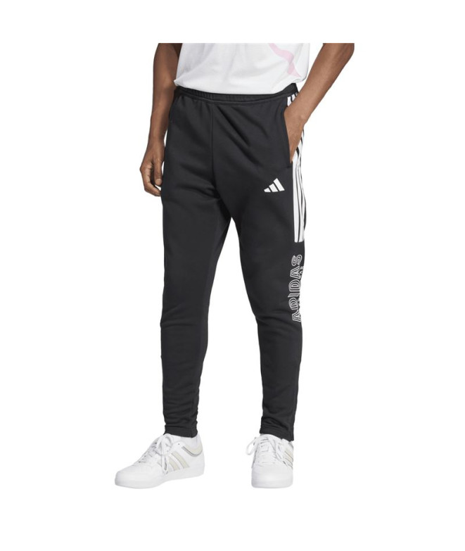 Calça adidas Tiro French Terry Homem Preto/Branco