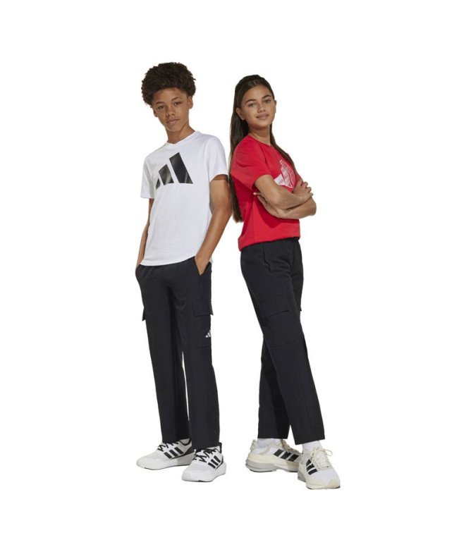 Pantalons adidas Sl Wv Enfant Noir/Blanc