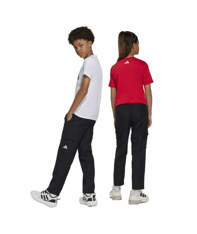 Calça adidas Sl Wv Infantil Preto/Branco
