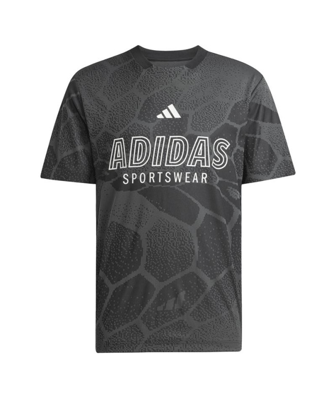 Camiseta adidas Tiro Ssjq Jsy Hombre Carbon/Negro