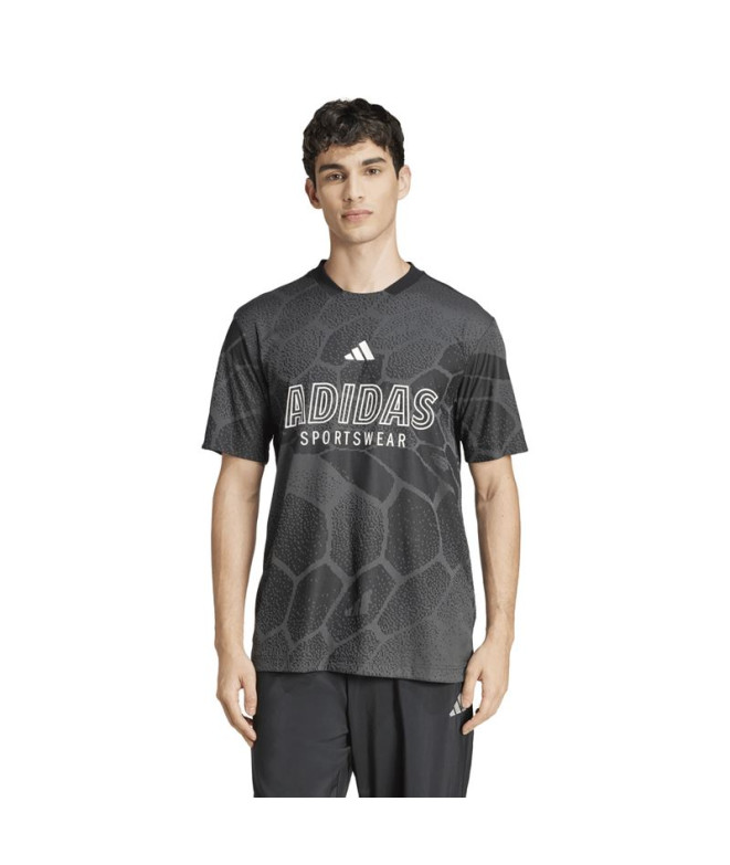 Camiseta adidas Tiro Ssjq Jsy Hombre Carbon/Negro