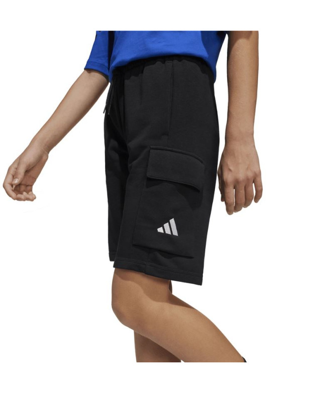 Pantalons adidas Sl French Terry Enfant Noir/Blanc