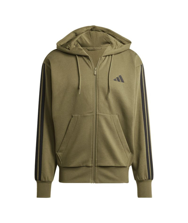 Sudadera adidas 3 Bandas Fl Fz Hd Hombre Verde Oscuro/Negro