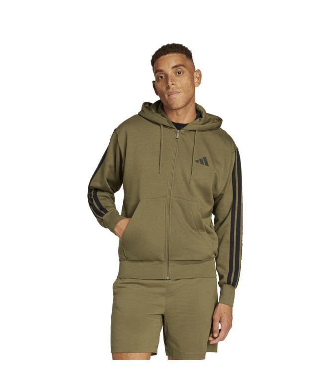 Sweat adidas 3 Bandes Fl Fz Hd Homme Vert...