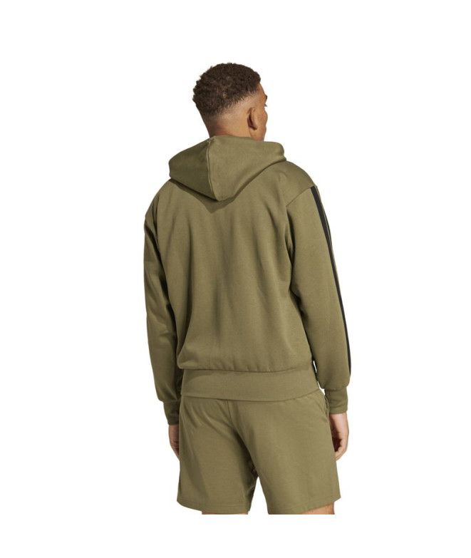Moletom adidas 3 Bandas Fl Fz Hd Homem Verde...