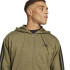 Moletom adidas 3 Bandas Fl Fz Hd Homem Verde Escuro/Preto