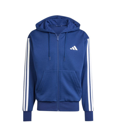 Moletom adidas 3 Bandas Fl Fz Hd Homem Azul Escuro/Branco