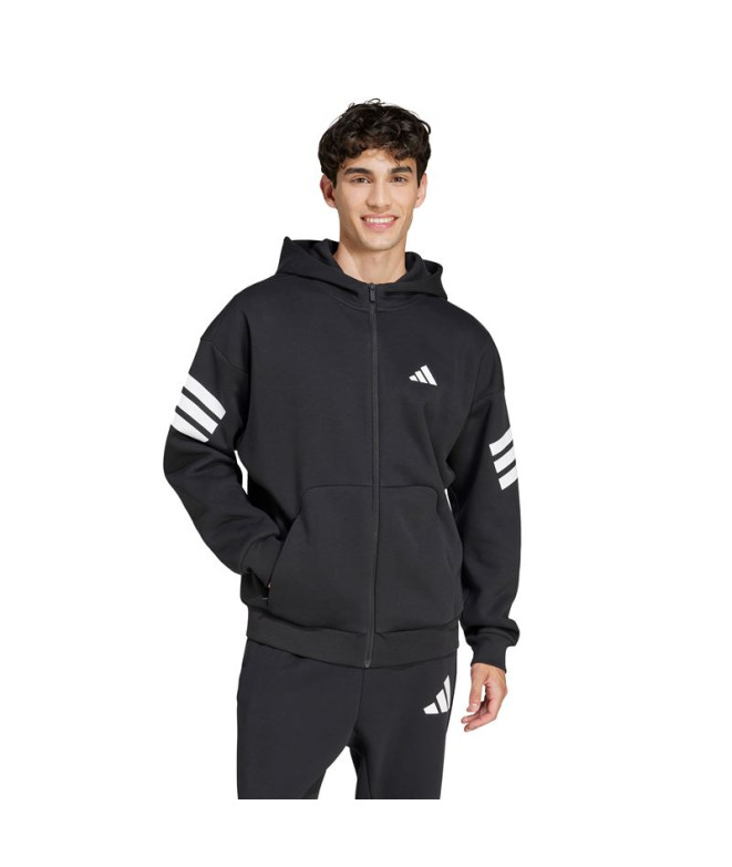 Sweat adidas Future Icons 3 Bandas Fz Homme Noir