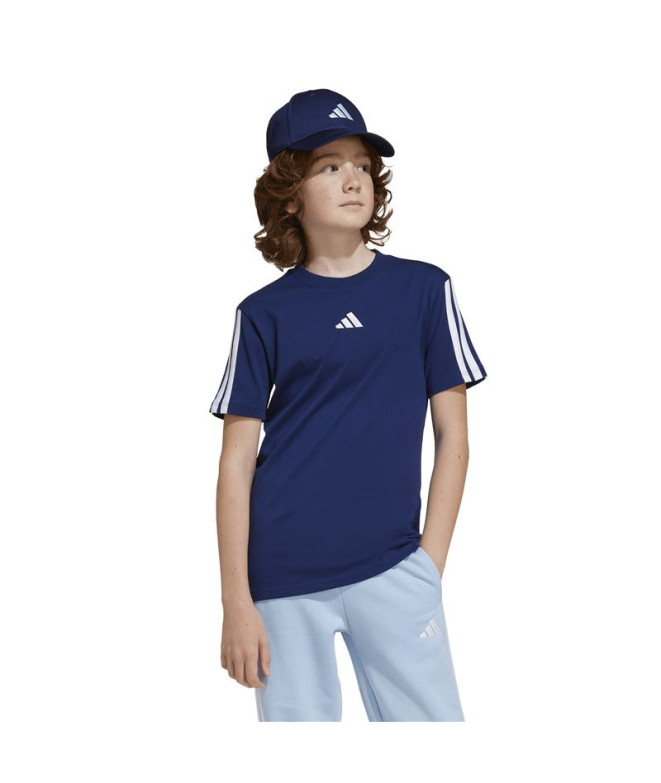 Camiseta adidas 3 Bandas 160 Infantil Azul...