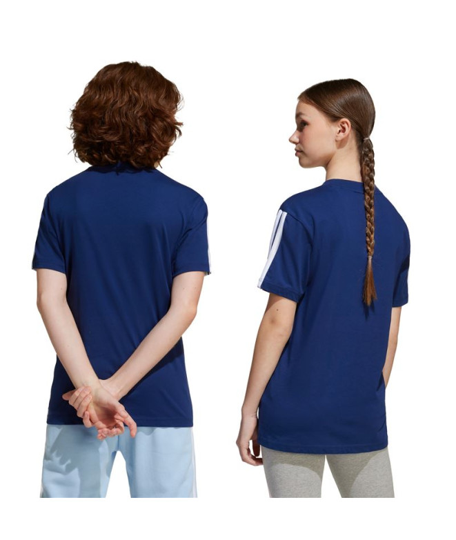 Camiseta adidas 3 Bandas 160 Infantil Azul...