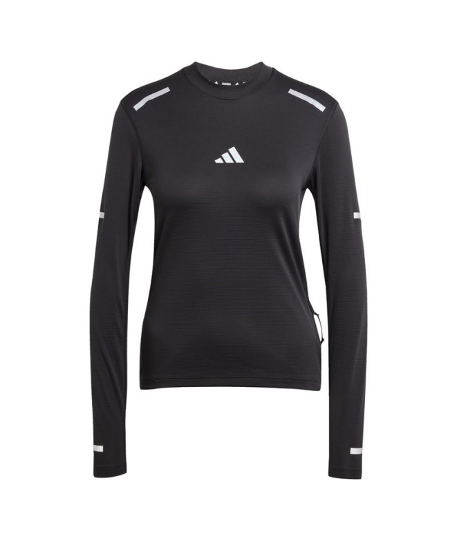 Camiseta de Running adidas Ult Hi Vis Ls Mulher Preto