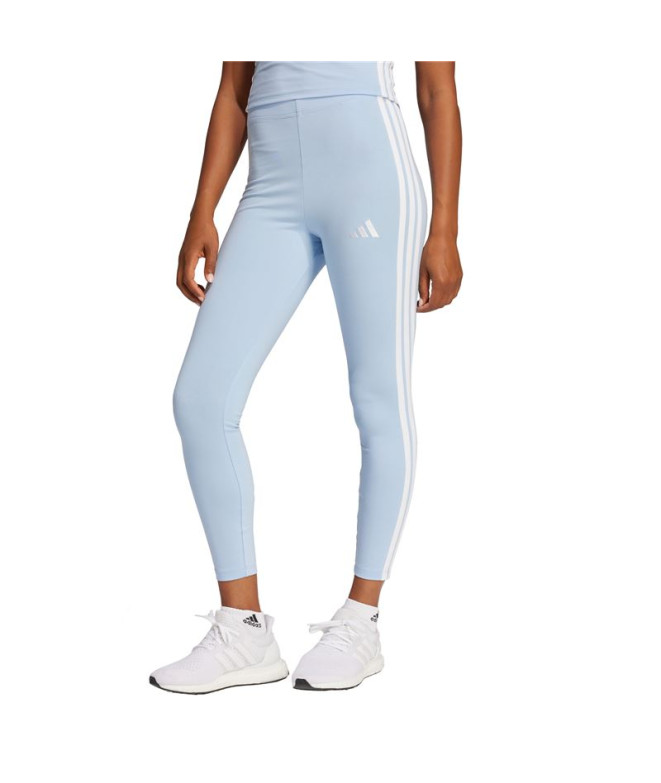 Collants adidas 3 Bandes Sj Femme Bleu/Blanc