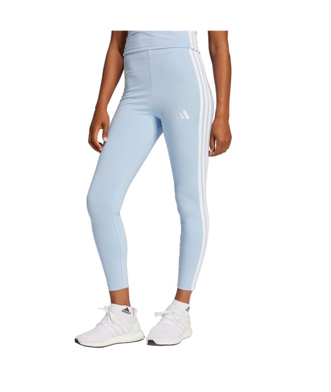 Mallas adidas 3 Bandas Sj Mujer Azul/Blanco