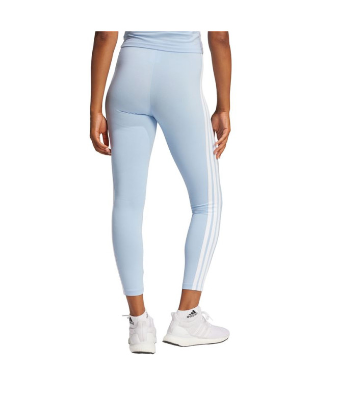 Collants adidas 3 Bandes Sj Femme Bleu/Blanc