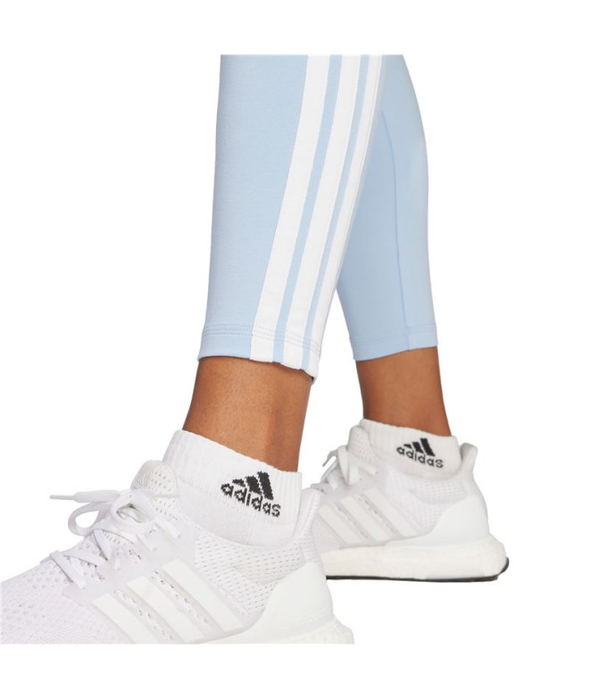 Collants adidas 3 Bandes Sj Femme Bleu/Blanc