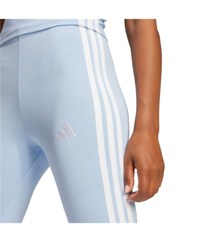 Mallas adidas 3 Bandas Sj Mujer Azul/Blanco