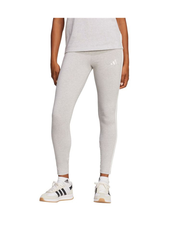 Collants adidas 3 Bandes Sj Femme Gris/Blanc