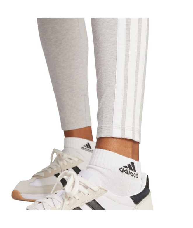 Collants adidas 3 Bandes Sj Femme Gris/Blanc